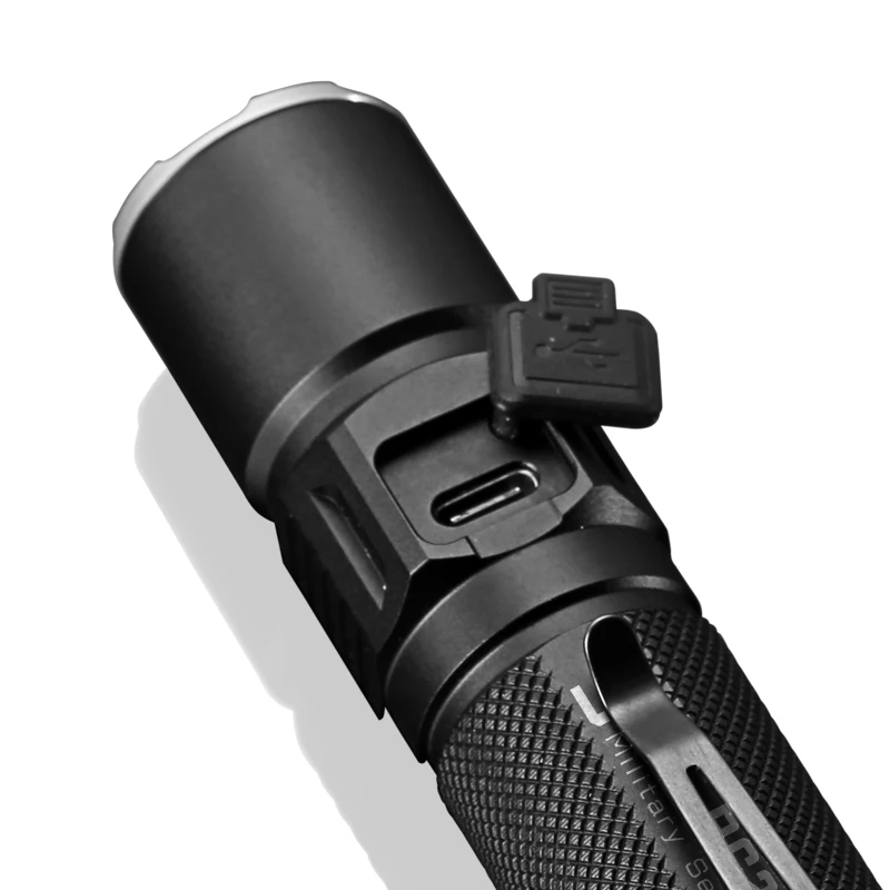  JETBeam PC20 XHP35 5Modes 1800LM USB Recharging IPX-8 Dual Switch Tactical Flashlight 21700 for Cam - 4000084429616
