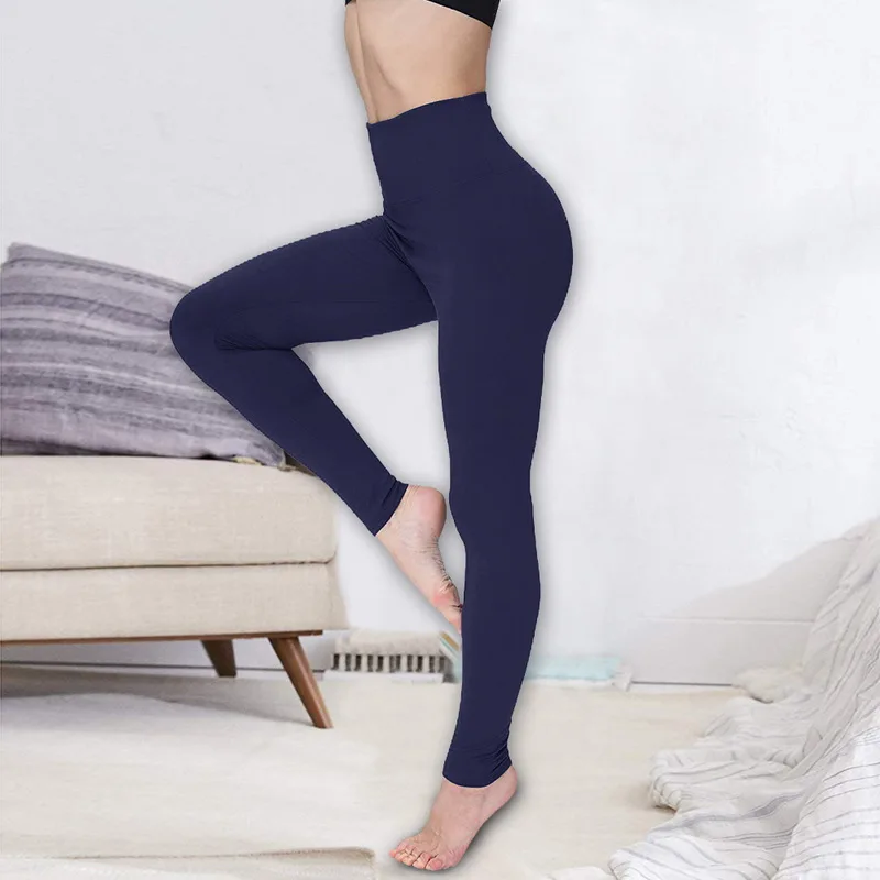 

Women's High Waist Tummy Compression Control Top Leggings Slim New Leggings Solid New Pants Gym Leggings Fitness Pants