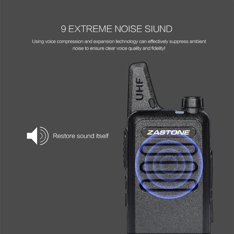 Zastone X6 Mini Walkie Talkie 400-470 UHF Walkie