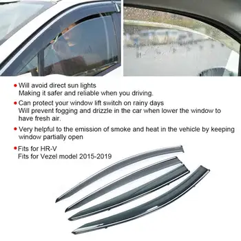

4Pcs/Set Modified Window Shield Rain Sun Guard Visor Fit for Vezel model 2015-2019 parasol coche Awnings Shelters