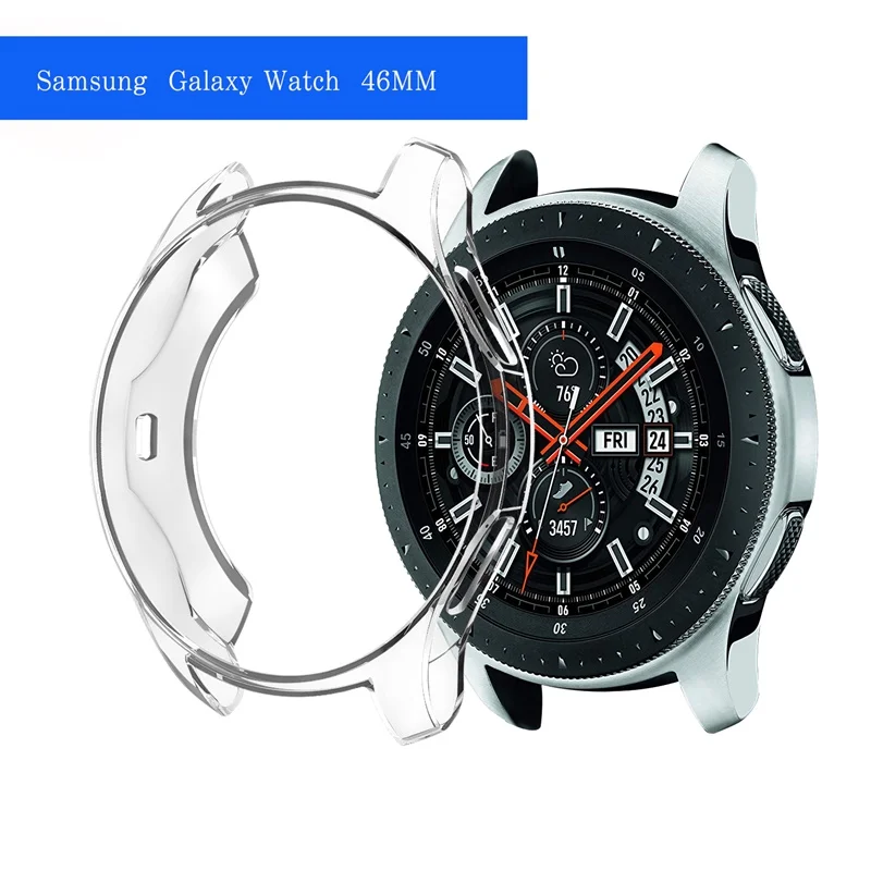 Защитный чехол для samsung Galaxy Watch, 42 мм, 46 мм, защитная крышка, мягкий Ультратонкий чехол из ТПУ, полная Защитная повязка для gear S3