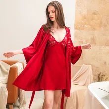 FZSLCYIYI, новинка, женская одежда для сна с принтом звезды, сексуальный халат и платье, комплект из 2 предметов, халат для подружки невесты, одежда для сна, ночная рубашка