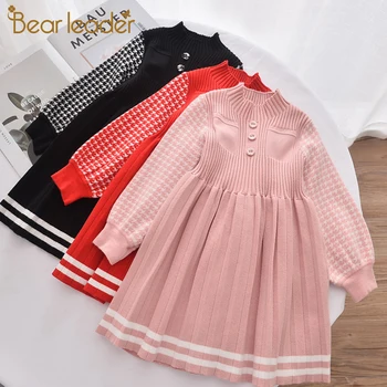 

Bear Leader Baby Girls Elegant Dresses New Winter Girls Bow-knot Cute Dress Sweet Party Outfits Lovely Kids Spring Clothes 2 6Y