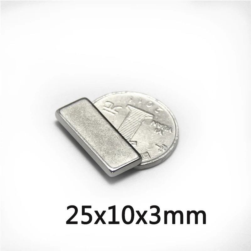 30/50/100 шт. 25x10x3 мм N35 квадратные суперпрочные магнитные магниты 25 x 10 3 Постоянный