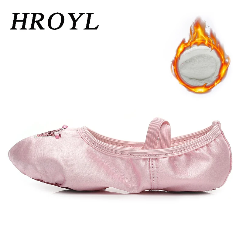 Girls Flat Dance Shoes Kids Satin Soft Sole Ballet Shoes Children's