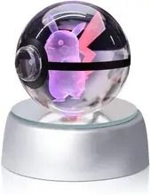 3d Хрустальный шар Светодиодные ночные светильники с гравировкой