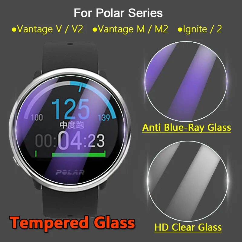 5 шт. Защита экрана для Polar Ignite 2 Vantage M2 M V V2 Unite Grit X 2.5D Clear Anti Blue-Ray защитная пленка из