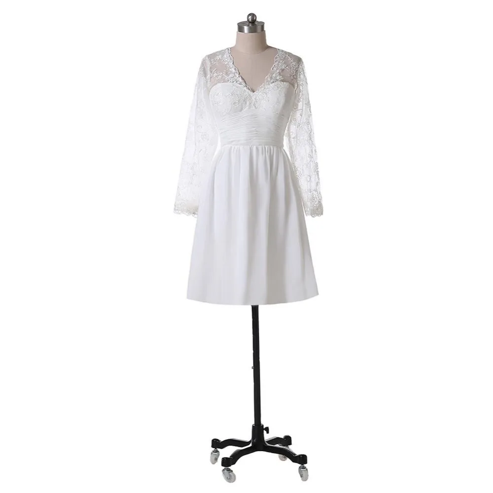 2015-cheap-short-beach-wedding-dresses-v-neck-backless-lace-pleated-chiffon-a-line-hot-selling-fashion-bridal-gowns-custom-made-w1006