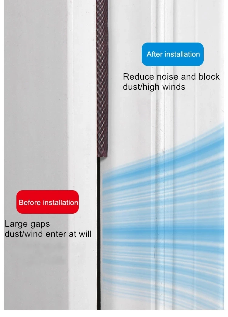 5M Self-adhesive Door Window Sealing Strip Windproof Dustproof Soundproof Foam Weather Stripping Door Window Seal Hardware D door seal strip sealing strip tape window seal strip sealing strip