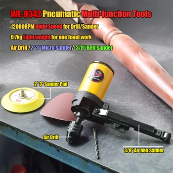 

Pneumatic Tools Air Micro Palm Multi-Tools Multi-function Drill Sanders Polishing Tool Belt Sander