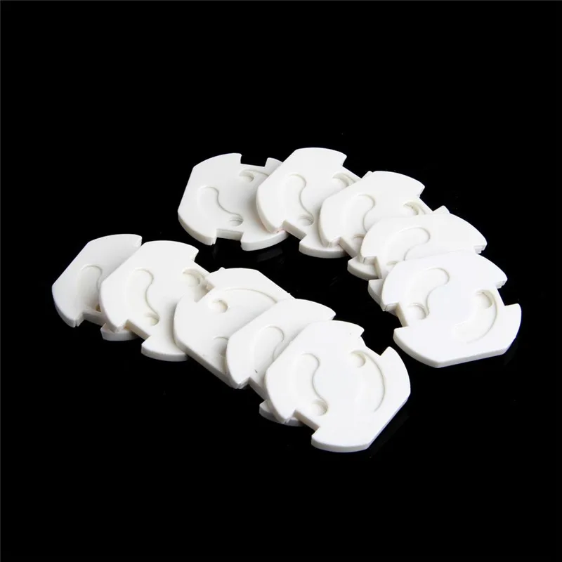 10pcs EU Power Socket Electrical Outlet  Anti Electric Shock   Rotate Plugs Protector Baby Kids Child Safety Guard Protection