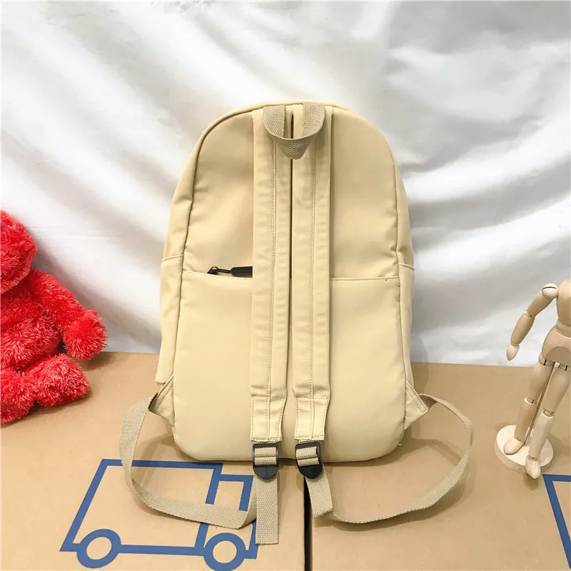 Нейлоновый женский рюкзак, Одноцветный рюкзак Mochilas, женская сумка на плечо для девочки-подростка, школьная сумка, рюкзак