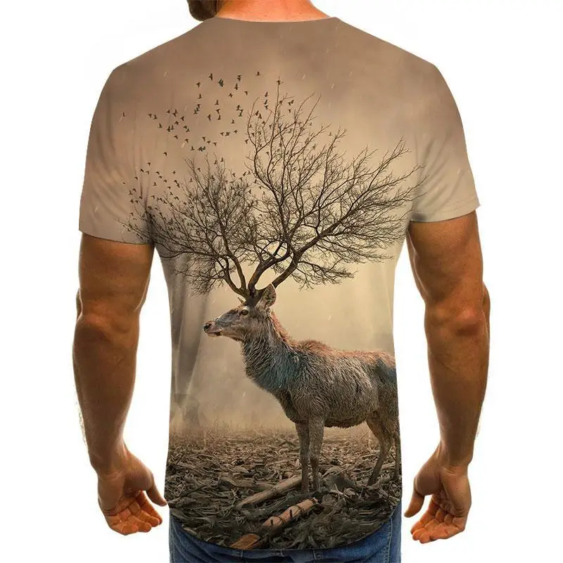 2021 summer new style 3D printing birds men's and women's casual T-shirt fashion trend young handsome T-shirt top 2021 summer new style 3D printing birds men's and women's casual T-shirt fashion trend young handsome T-shirt top