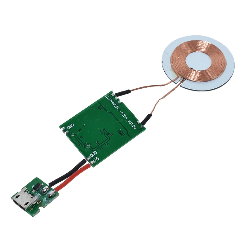 5V 1A беспроводной источник питания Зарядка 5W беспроводное зарядное устройство передатчик Универсальная Быстрая зарядка DIY микро usb зарядка катушка