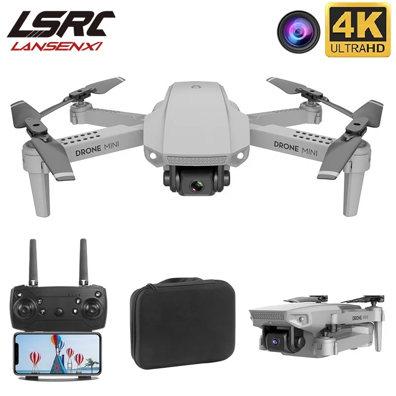 LSRC 2020 new mini drone E88 WIFI FPV, high-definition 4K 1080P camera height maintaining RC foldable quadrotor dron gift toy afbeelding