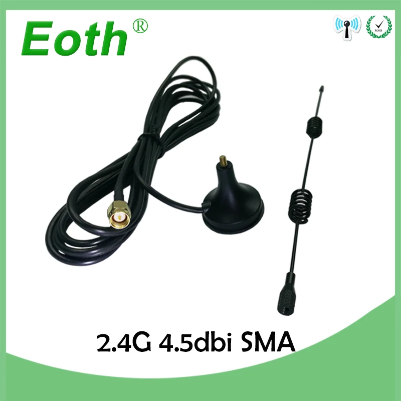 10 шт. Wifi 2,4 Ghz антенна SMA разъем 2,4 dBi ghz антенна магнитное основание антенна 3 м удлинитель wifi маршрутизатор