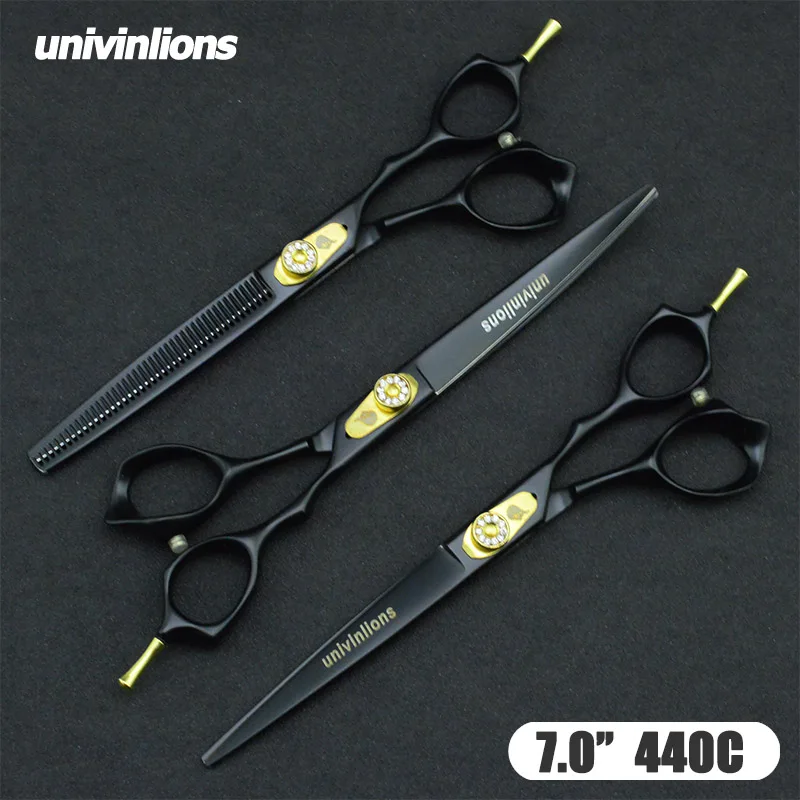 7" Pet Dog Gromming Scissors Kit Pet Cutting Scissors for Dog Animails Cat Straight& Thinning& Curved Scissors Stainless Steel