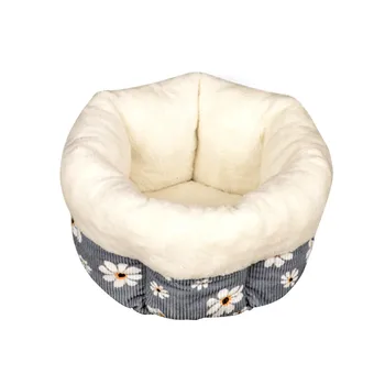 

Soft PP Cotton Pet cat bed Winter Warm Padded Puppy cat cushion Semi-surround design Pet cat house Sweet sleep for 5-10kg Pet