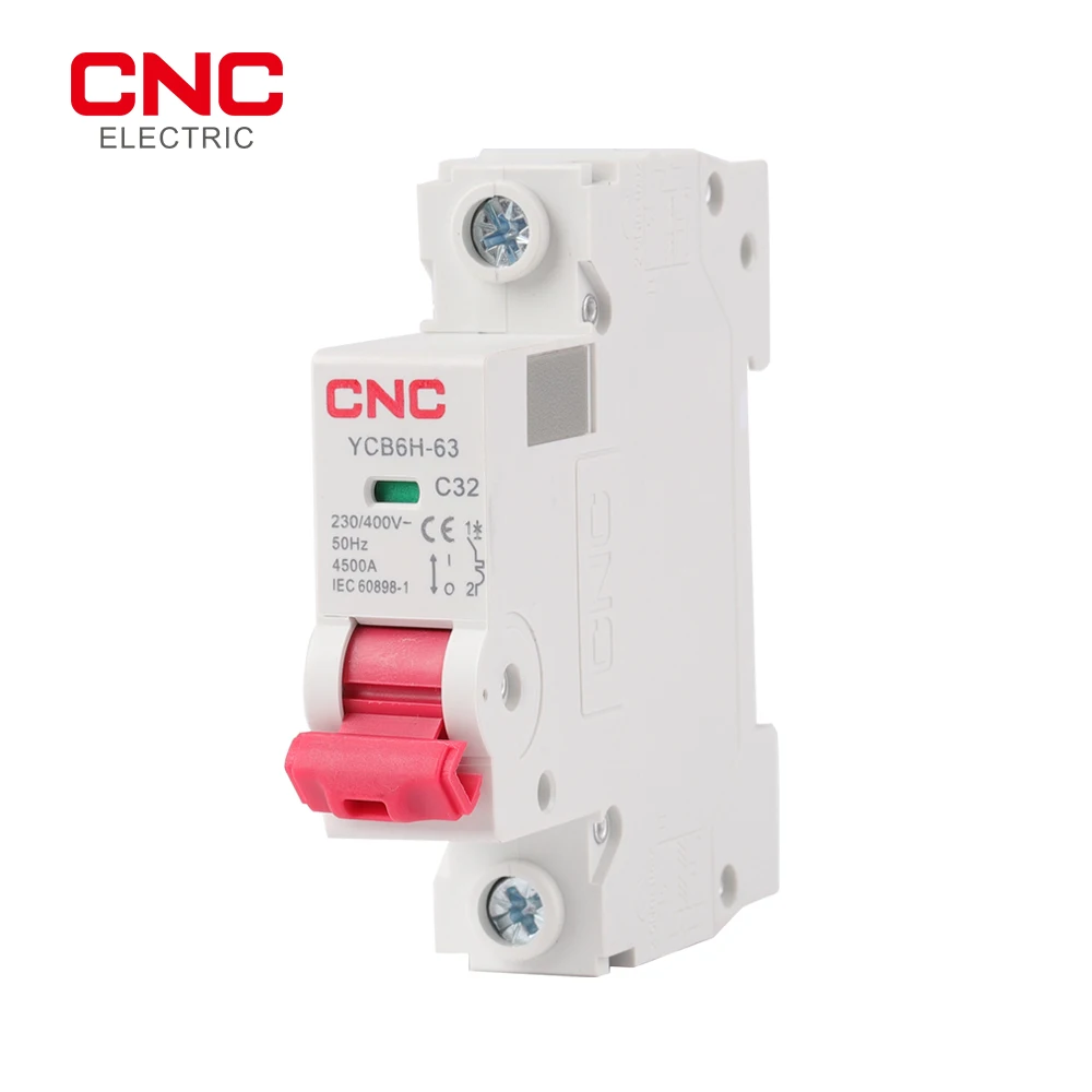 CNC 1P 2P 3P YCB6H-63 18mm Miniature Circuit Breaker Din Rail