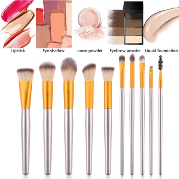 

10pcs Makeup Brush Set Eyebrow Brush Eye Shadow Brush Foundation Eye Brush Makeup Tool Kit