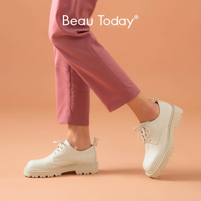 Женская Повседневная обувь BeauToday весенне осенняя модельная из натуральной