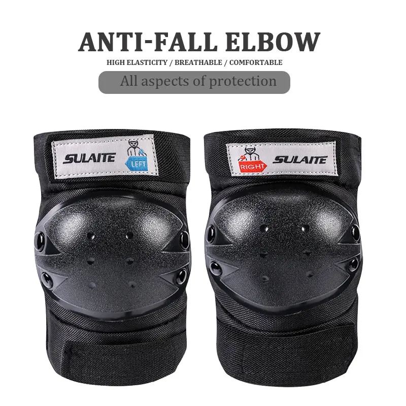 Roller-Skating Kneepad Roller Protector Elbow Motorcycle Black PE+EVA Training Movement Skating Protective Gear Protecting Palm
