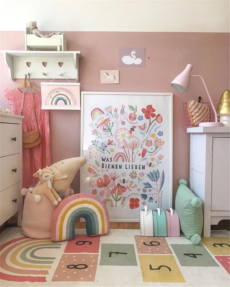 

Nordic Newborn Baby Blanket Play Mats Toddler Crawling Mat Girls Game Rugs Play Floor Carpet For Kids Interior Room Decor