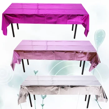 

Waterproof Glitter Foil Party Rose Gold Table Cloth Table Cover Rectangular Birthday Tablecloth Wedding Birthday Table Cloth