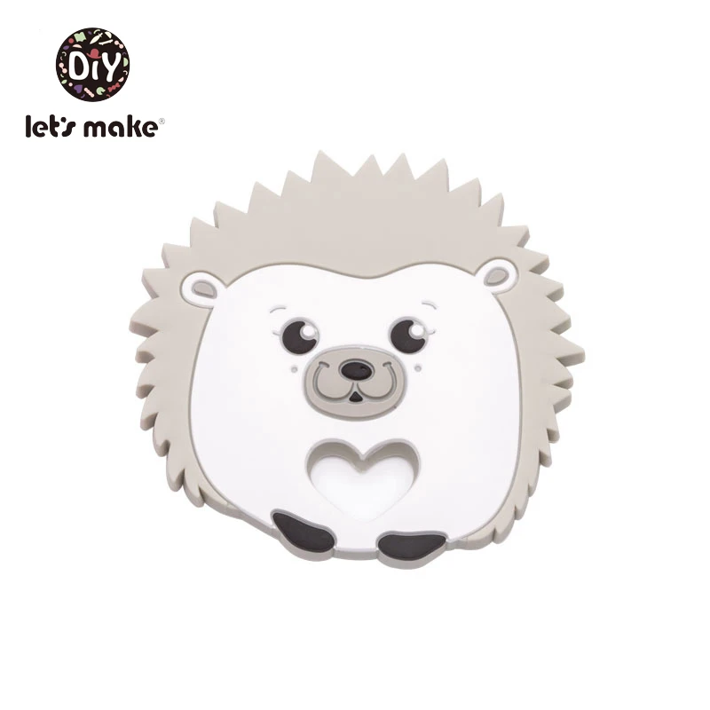 Light Gray Давайте сделаем 10 шт. Силиконовые Детские Прорезыватели Ежик DIY пищевого класса Силиконовые крошечные стержни Прорезыватели для кормления для силиконовых прорезывателей - Цвет: Light Gray