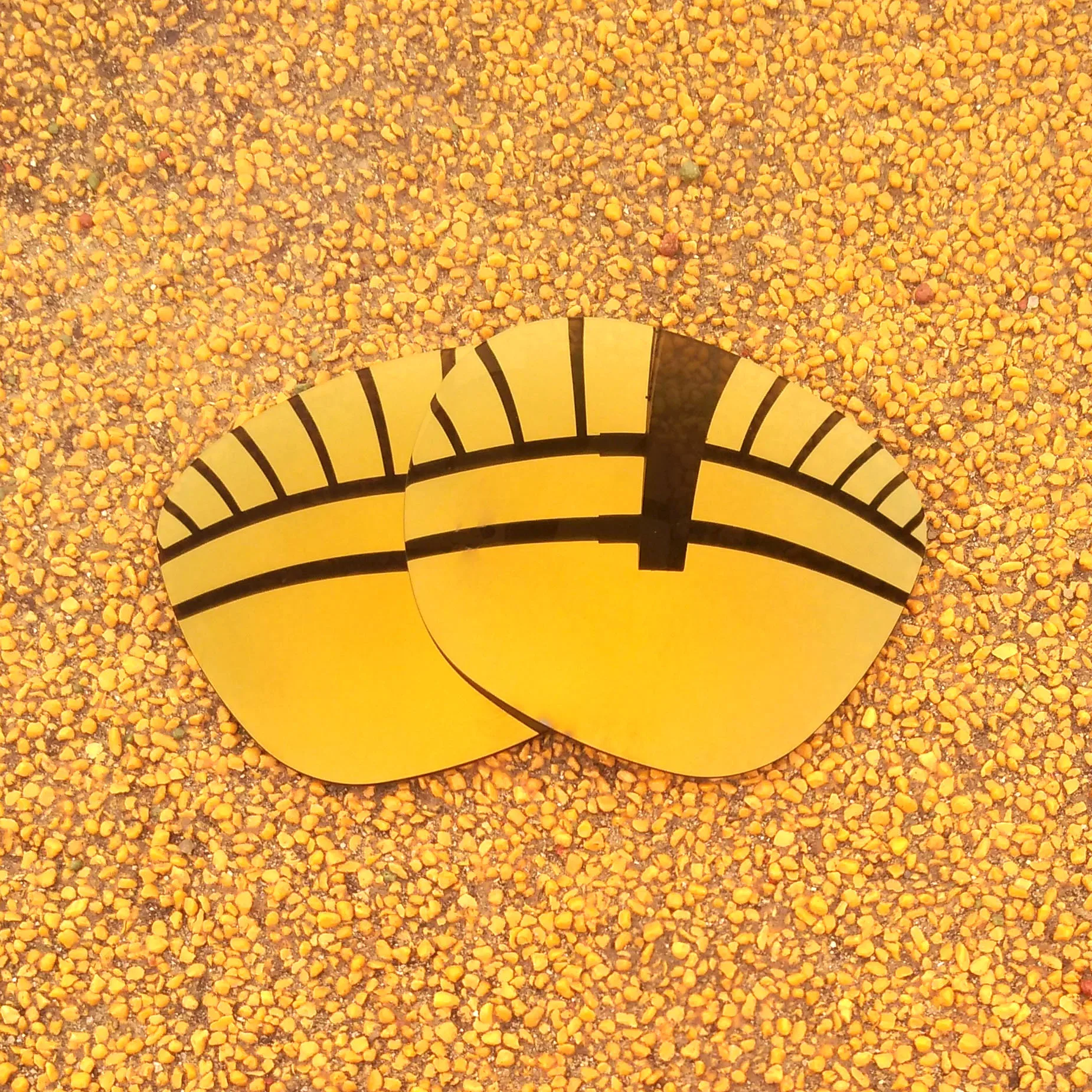 Bronze Gold Mirrored Polarized Replacement Lenses For Garage Rock