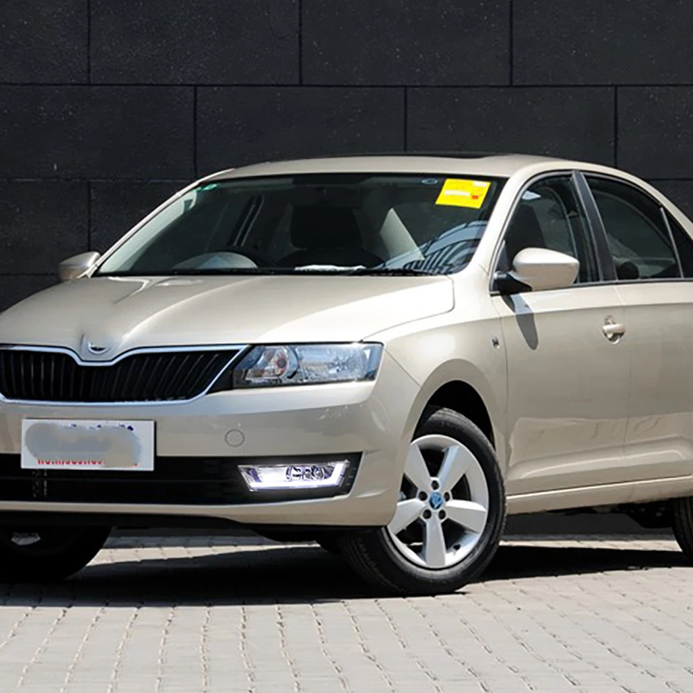 1 пара для Skoda Rapid 2013 2014 2015 2016 2017 дневные ходовые огни 12В Светодиодный дневной