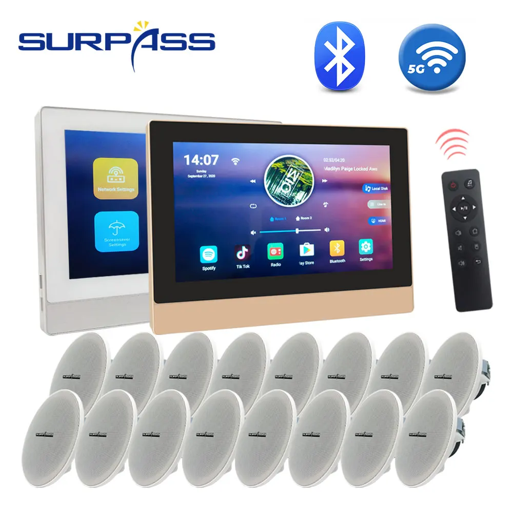 US $816.17 Wireless Bluetooth Sound In Wall Amplifier WiFi Android Digital Audio Ceiling Speaker HiFi Stereo Power Amp Home Theater System