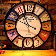 Reloj de pared Industrial Vintage moderno, Bar, sala de estar, decoración del hogar, reloj de cuarzo Wandklok, reloj de pared, decoración del hogar