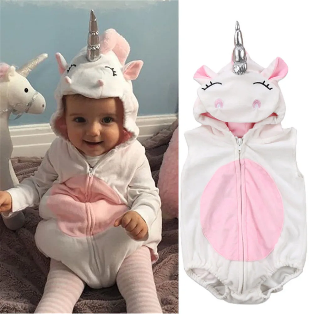 LILIGIRL/Мягкая Одежда для новорожденных девочек с единорогом; флисовый комбинезон; джемпер; костюм