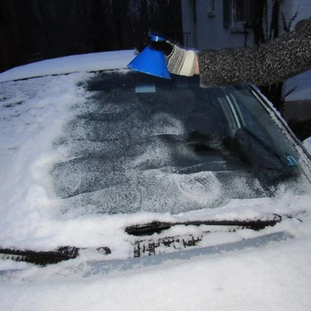 Автомобильный волшебный скребок для льда на лобовое стекло в форме воронки, устройство для удаления снега, инструмент для удаления конуса, инструмент для очистки окон, автомобильные аксессуары