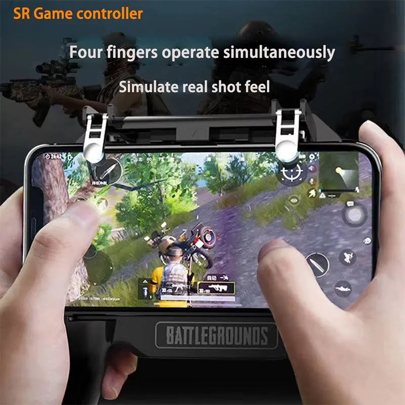  3In1 PUBG Controller Gamepad For Phone Joystick With 4000mAh Power Bank Cooling Fan Triggers No Del