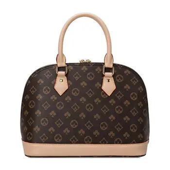

L-91606 Luxury Designer Shell Shape Women Tote Handbag Hard Stand Zippy Bag Cow Skin Shoulder Strap Handles Genuine Leather lock