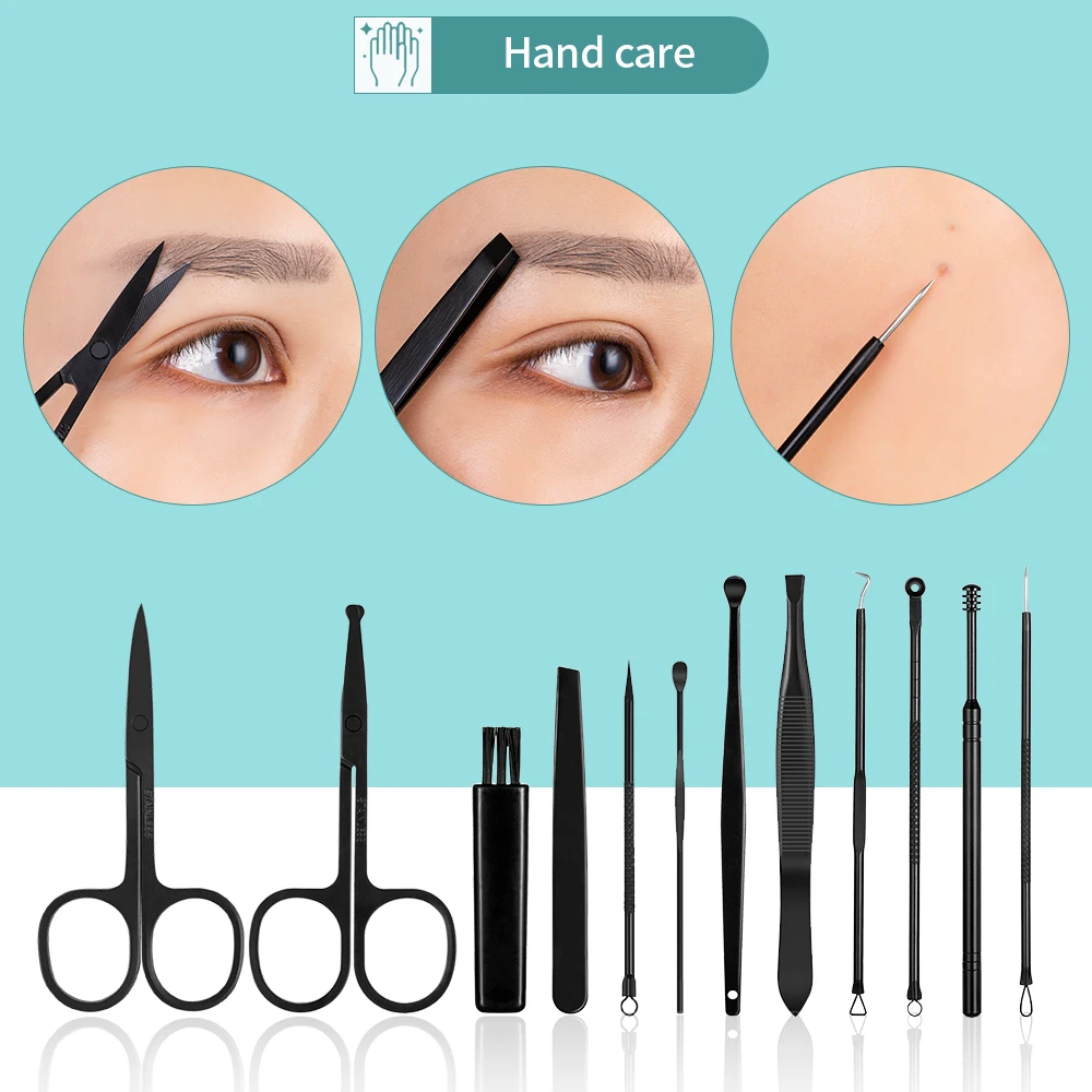 4-23 Pcs Professional Nail cutter Pedicure Scissors Set Stainless Steel Eagle Hook Portable Manicure Nail Clipper Tool Set - Image 5