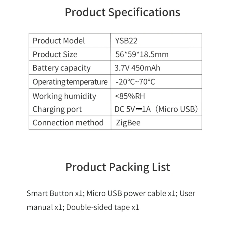 Tuya Smart Switch Wireless Smart Switch Wireless Control Multi-scene Linkage Zigbee Smart Switch One Key Three Uses Mini Button