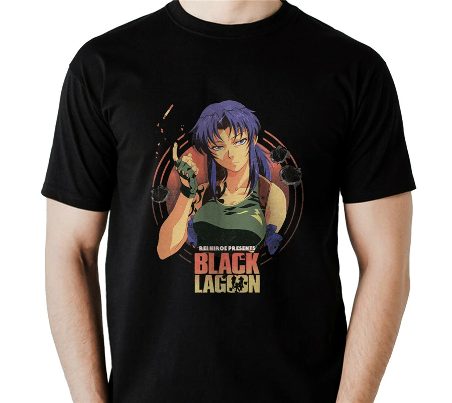 Мужская футболка в стиле аниме Black Lagoon Revy Roberta американский размер S M L XL 2XL 3XL с