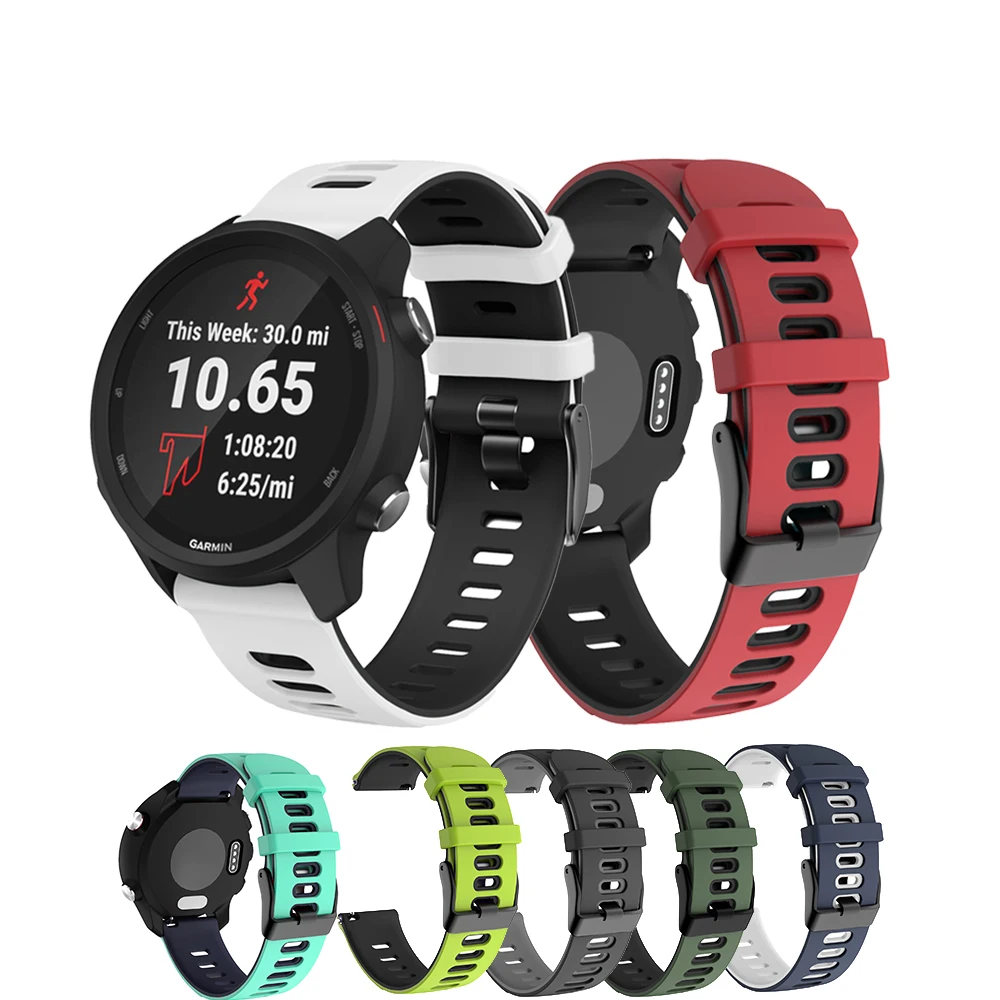 Ремешок для часов 20 мм ремешок Garmin Forerunner 245 245M 645 Vivoactive 3 Venu Sport сменный Браслет