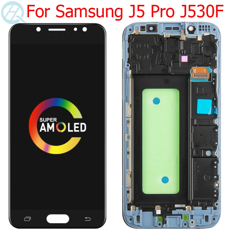 Original Super Amoled J530f Lcd For Samsung Galaxy J5 Pro 17 Display With Frame 5 2 J5 17 Sm J530f Lcd Display Touch Screen Mobile Phone Lcd Screens Aliexpress