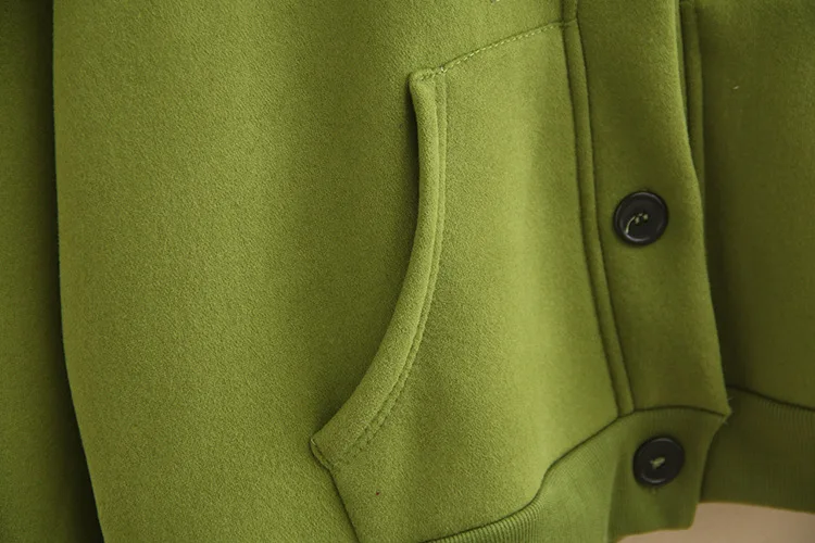 Blvyisla 4XL свободные плотные толстовки студенческие Женские Короткие Стиль Спортивная одежда на пуговицах верхняя одежда пальто большие Топы
