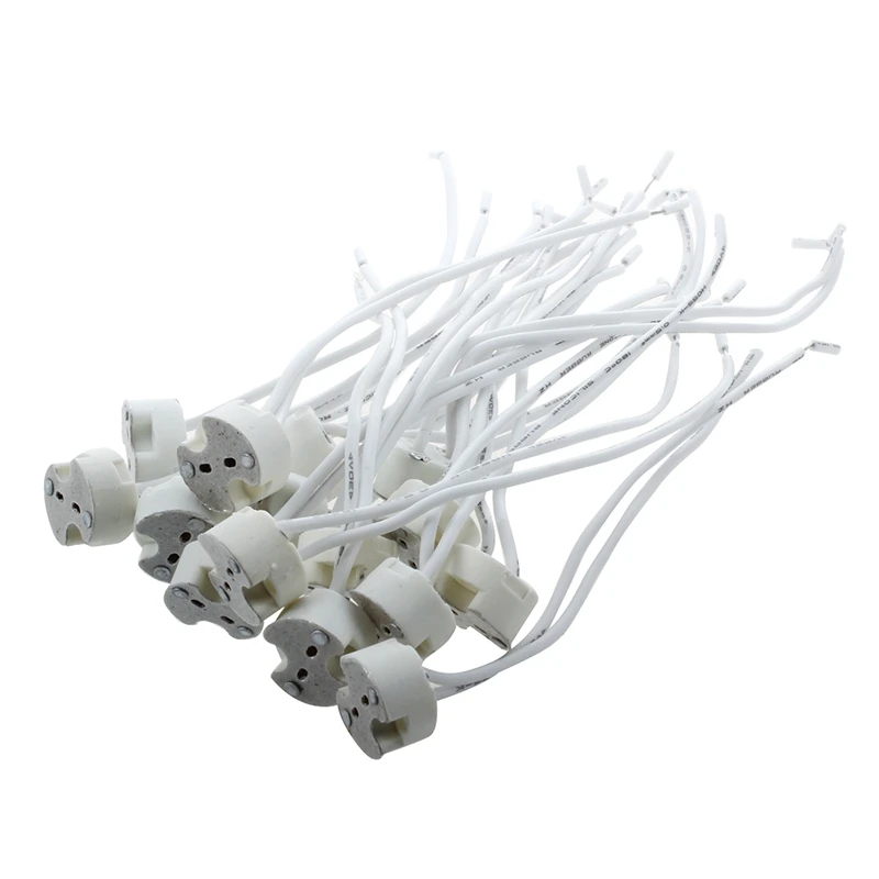 15 Pcs White MR16 GU5.3 Ceramic Base Socket LED Light Lamp Holder