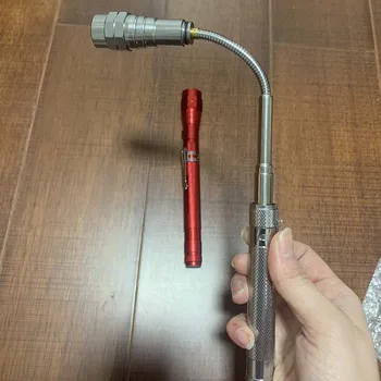 

Portable 3 Led Telescopic Flexible Torch Magnetic Light Pick Up Tool Torch Lamp Pickup Flashlight With Clip Magnet