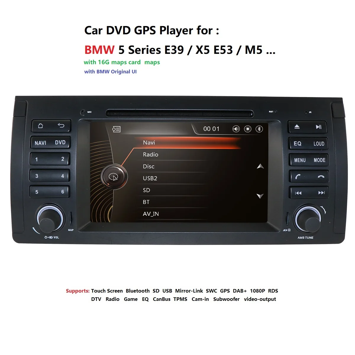 Автомагнитола 2 Din 7 дюймов DVD плеер для BMW X5 E53 E39 5 M5 E38 автомагнитола с GPS