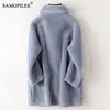 Fashion High Quality Australian Wool Real Fur Coats Thick Warm Elegant Loose Large Size Long Sheep Outwear 2022 Winter New ► Photo 2/6