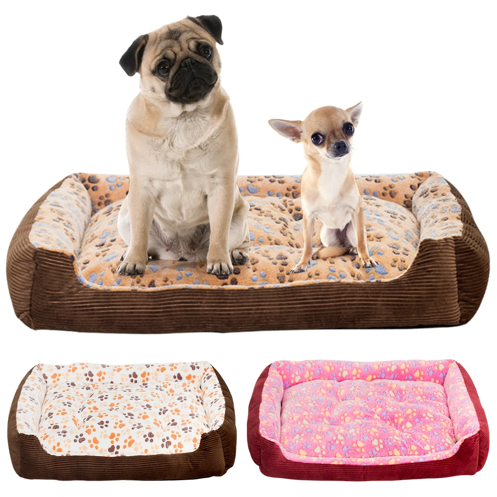 Kennel Dog Bed Mat Pet Dog Puppy Washable Mat Winter Plush Bed House