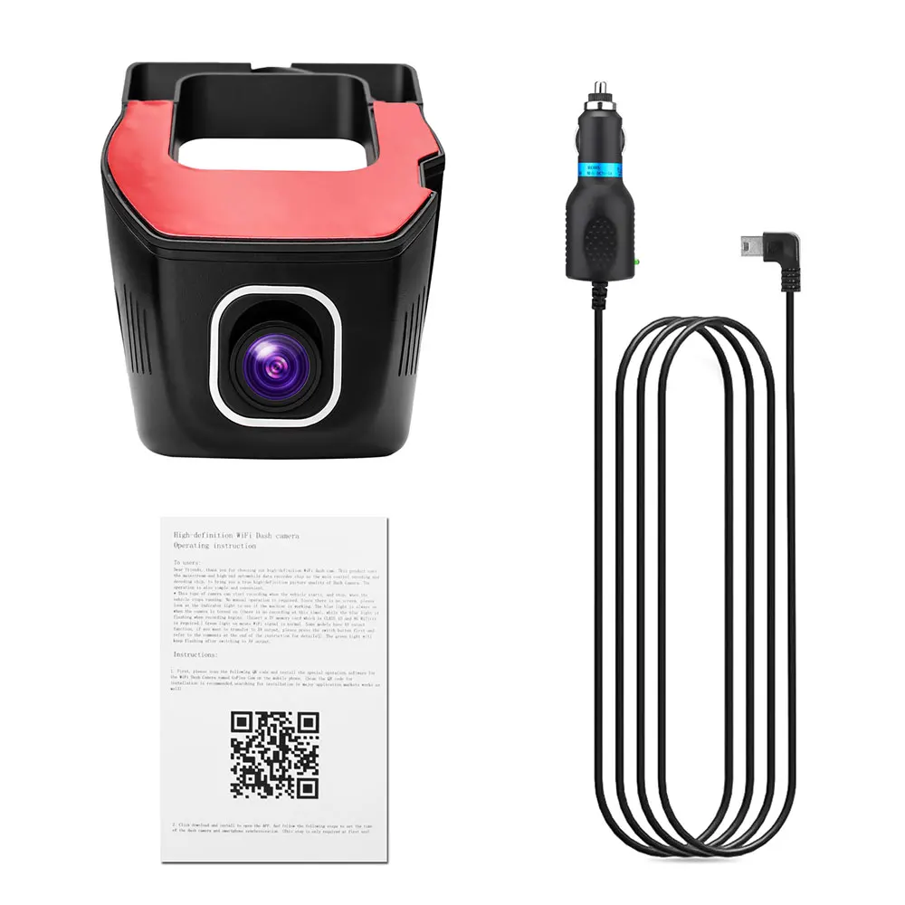Видеорегистратор Автомобильный видеорегистратор Univerasl рекордер для вождения объектив с датчиком движения wifi HD1080P прочный