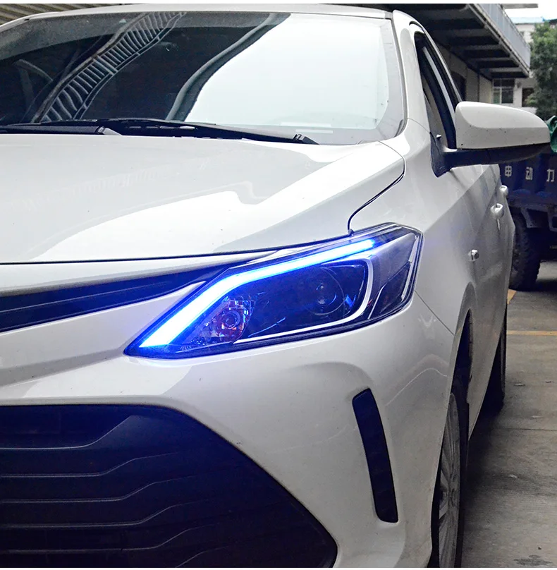 2pcs car bumper headlamp vios headlight 20172019y LED DRL car accessories HID xenon front vios